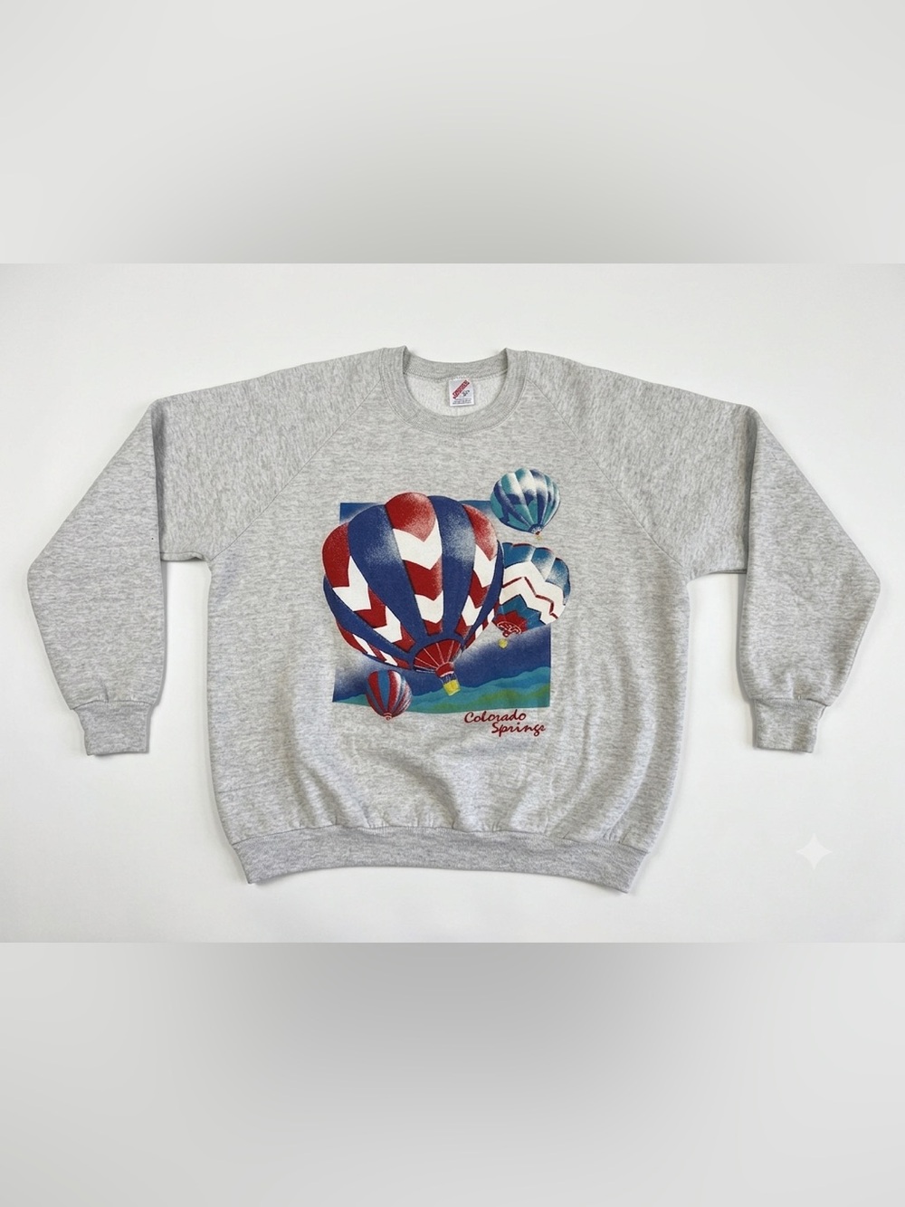 Vintage Jerzees Colorado Springs Hot Air Balloon Sweatshirt Mens XL USA Made
